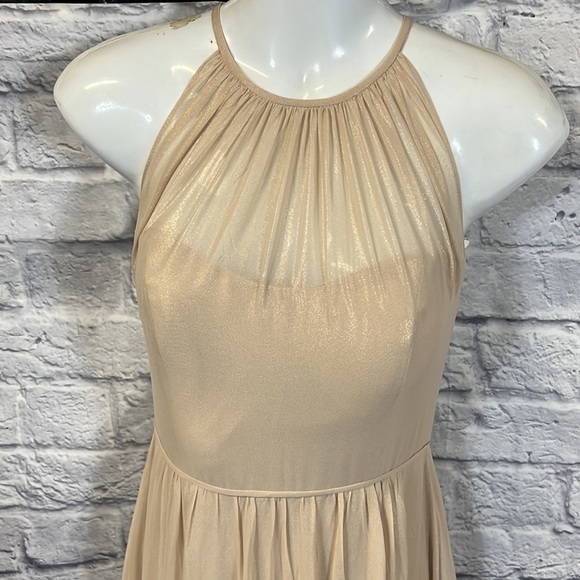 Bella Bridesmaids | BB100LS | in palomino gold | Long Dress size 0 - Picture 6 of 13
